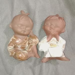 Japanese rare red clay figurines